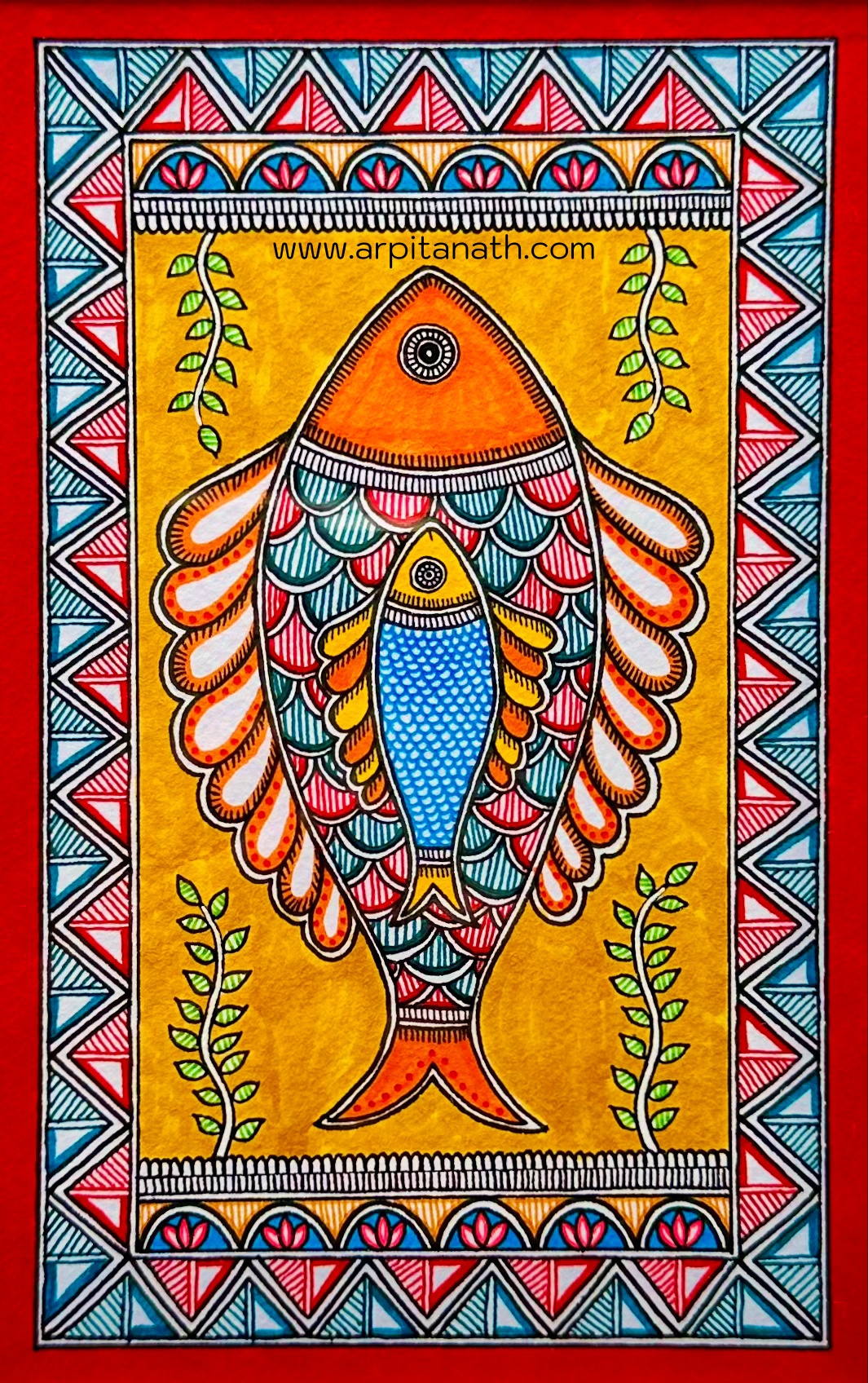 Madhubani Fish Art