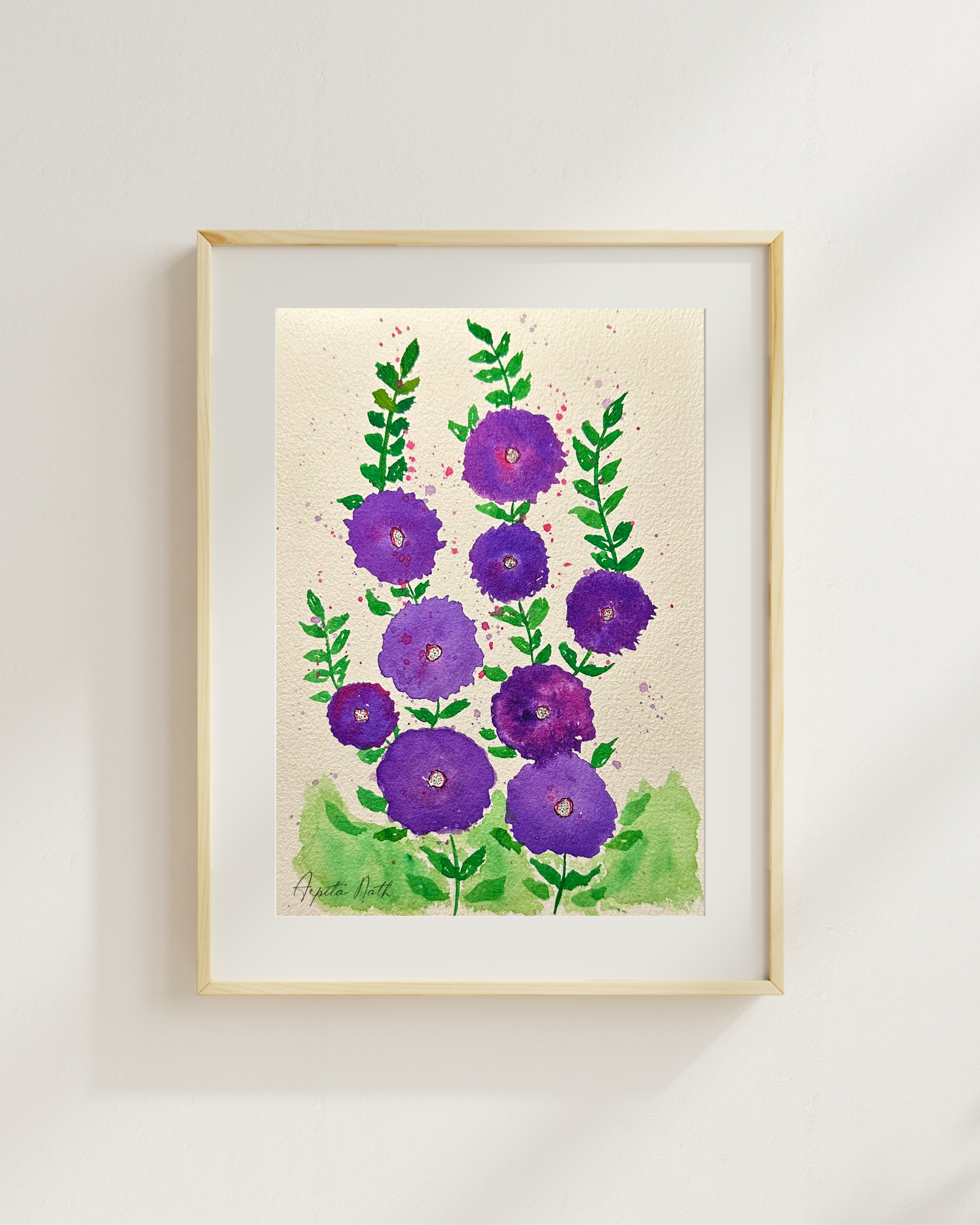 hollyhocks flowers