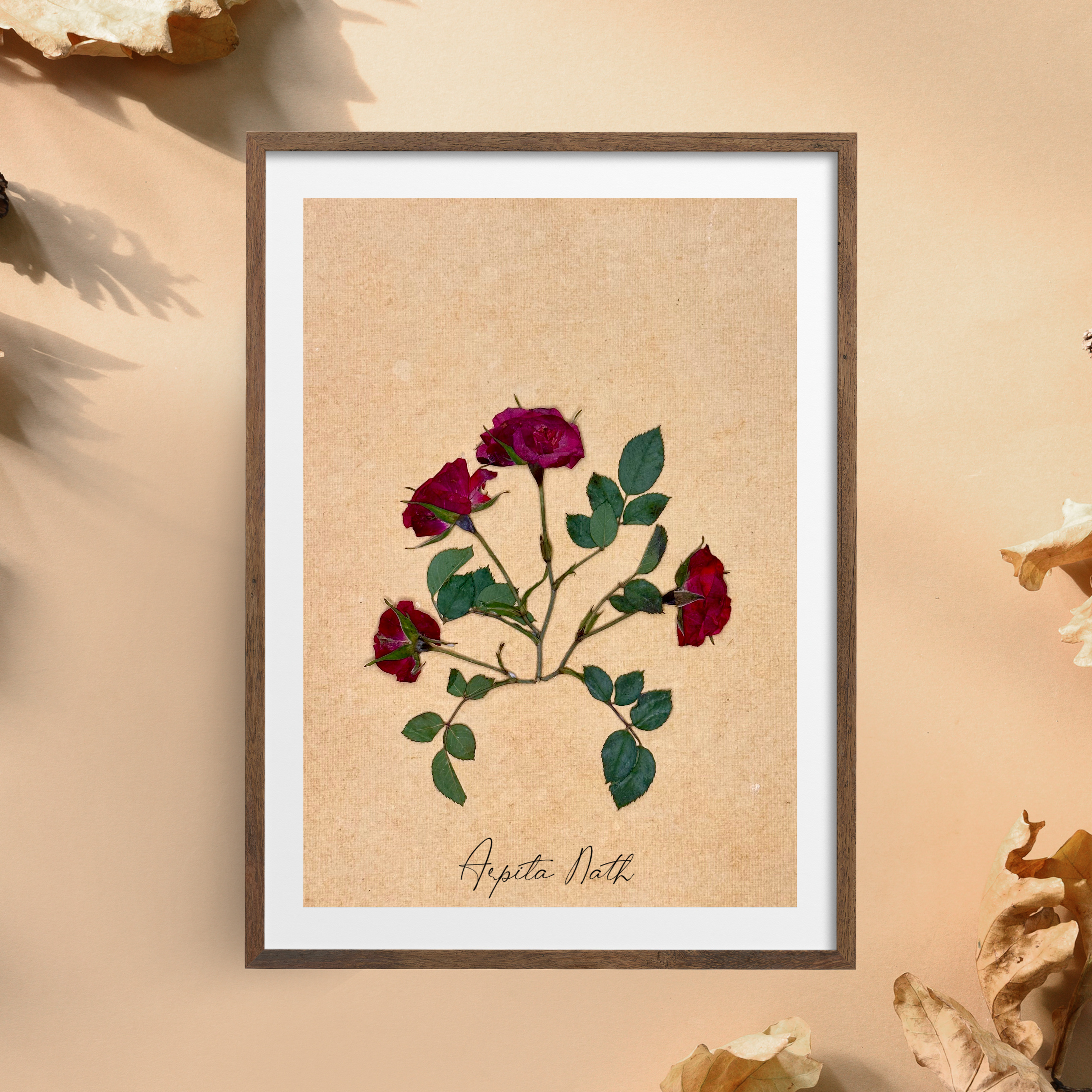 Pressed flower art