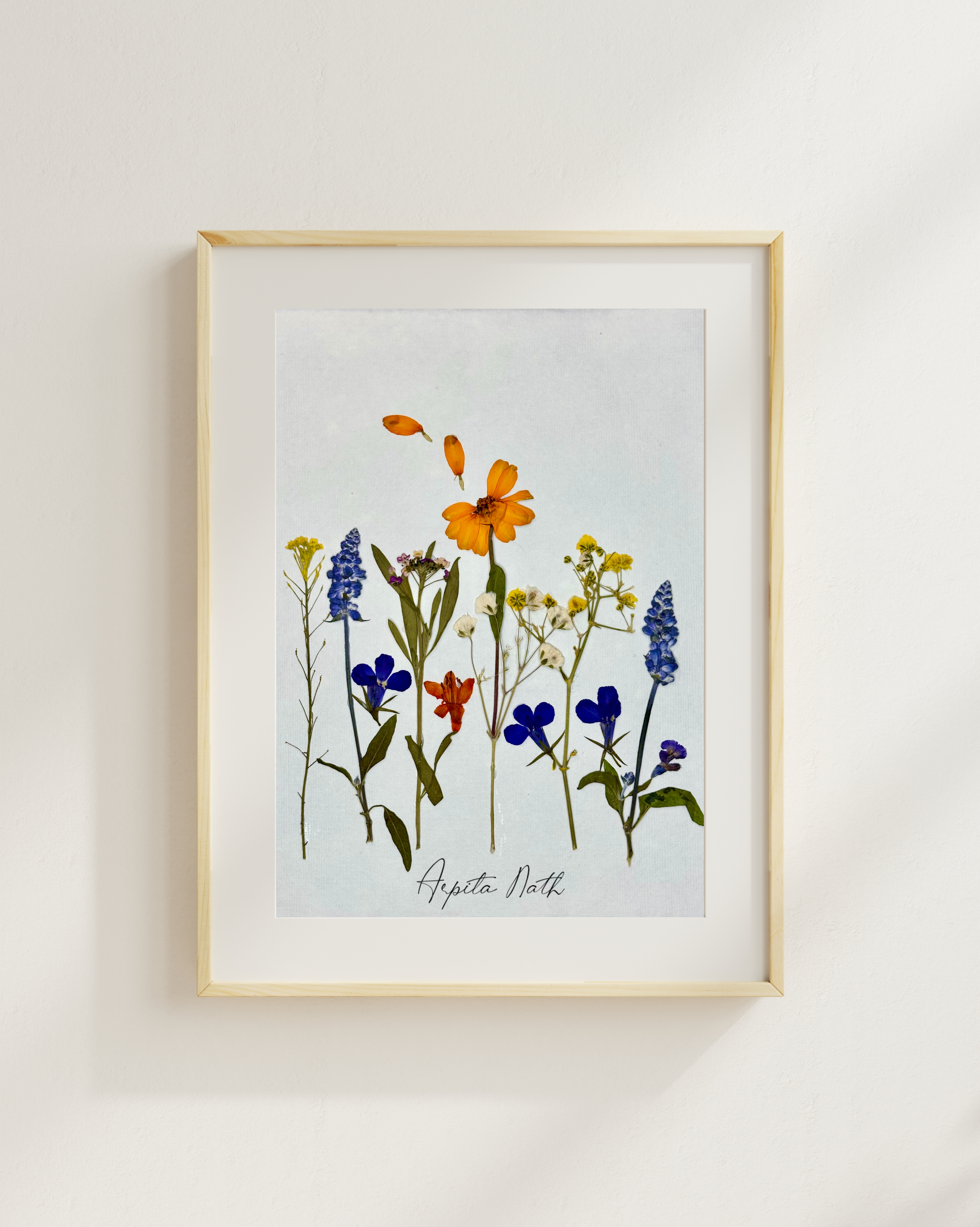 Pressed flower art