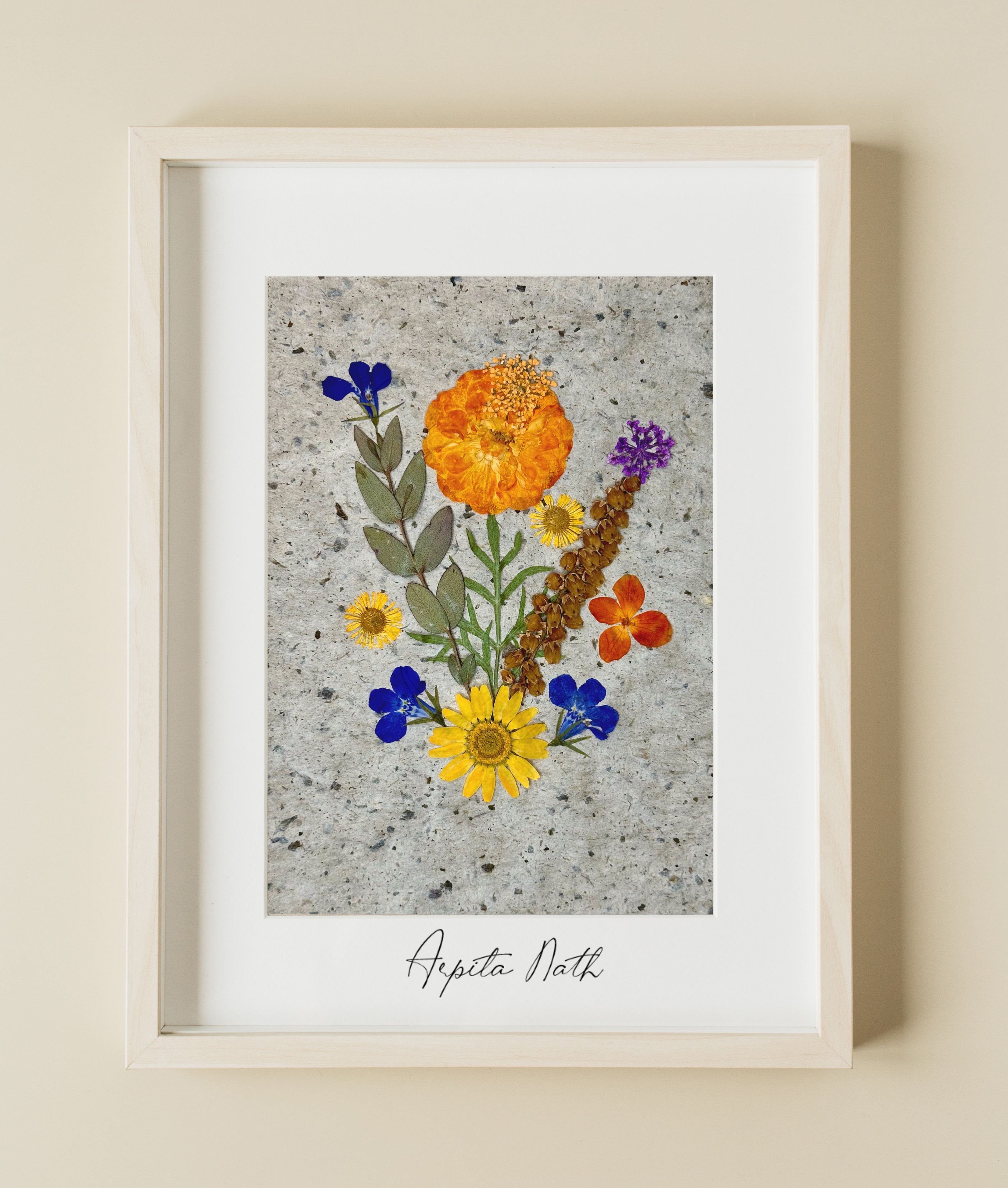 Pressed flower art